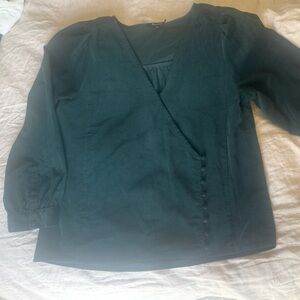 Madewell Teal Long Sleeve Top